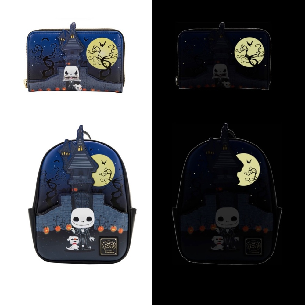 Loungefly‎ Funko Pop Jack Skellington Mini Backpack and Wallet